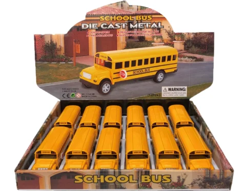 Die-Cast Pull Back School Bus Llb Car Toys